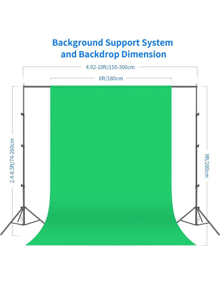 Kit de Iluminación Fotográfica NEEWER NK100 con Fondos y Soportes