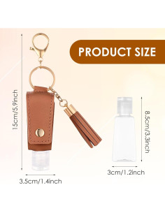 Soporte de Cuero para Desinfectante de Manos PEOVLVN 30ml 2