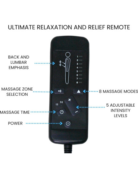 Cojín de Masaje Bliss Viajeros Relajados - 8 Modos - 0.94 kg