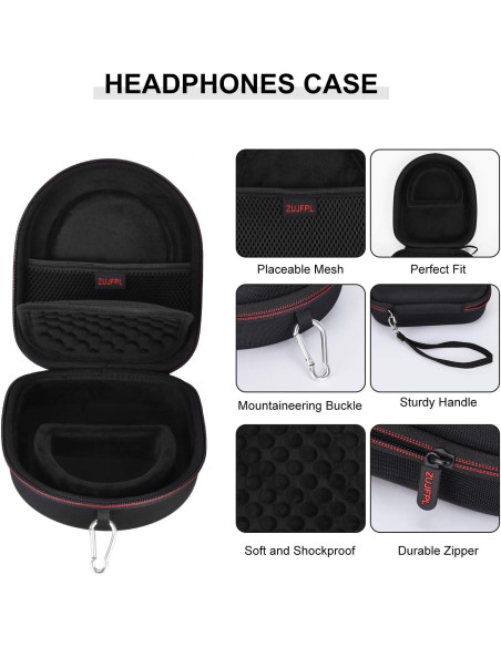 Funda Dura EVA ZUJFPL para Auriculares Inalámbricos Negro