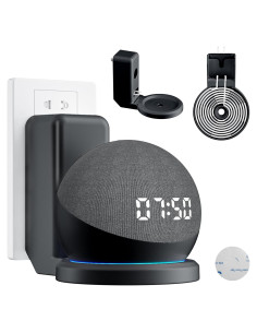 Soporte de Montaje en Pared AFGHOA para Echo Dot 5ta/4ta Gen, Negro