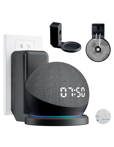 Soporte de Montaje en Pared AFGHOA para Echo Dot 5ta/4ta Gen, Negro