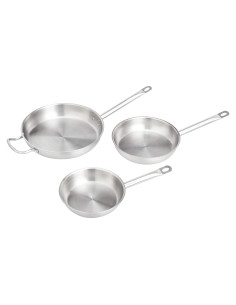 Juego de Sartenes de Acero Inoxidable 3 Piezas Amazon Basics