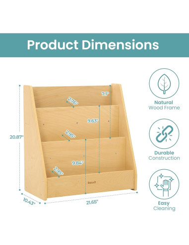 Estantería Montessori Bateso 3 Niveles Madera Infantil