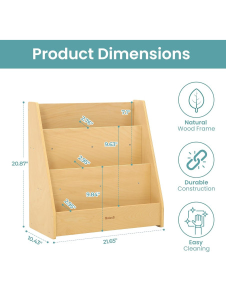 Estantería Montessori Bateso 3 Niveles Madera Infantil