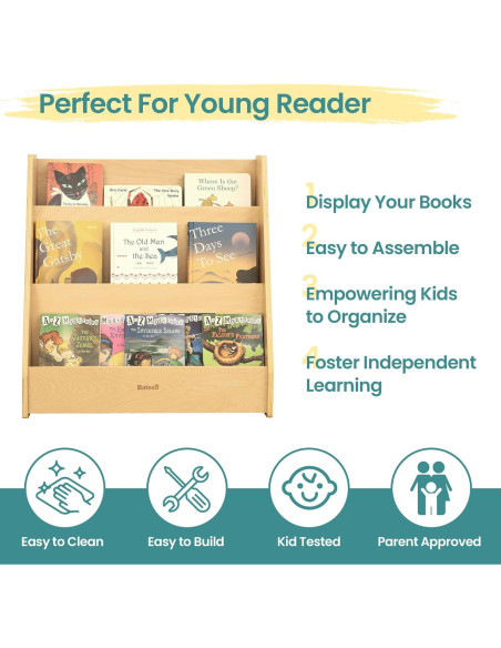 Estantería Montessori Bateso 3 Niveles Madera Infantil