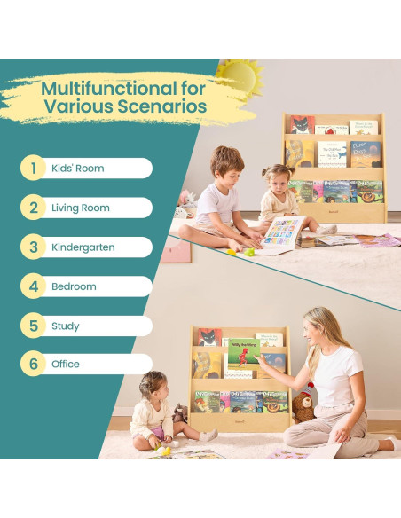 Estantería Montessori Bateso 3 Niveles Madera Infantil