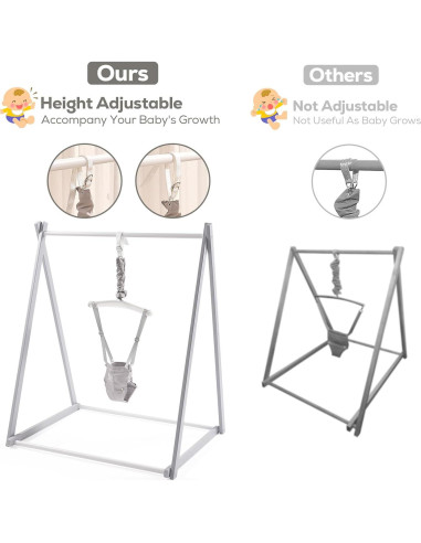 Saltador de Madera Montessori FUNLIO Ajustable 6-36 Meses - Gris