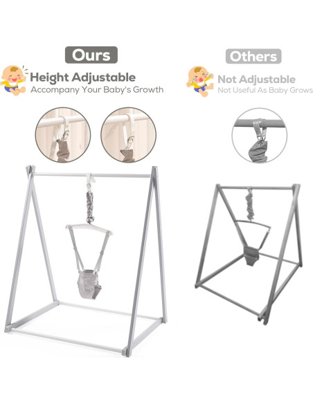 Saltador de Madera Montessori FUNLIO Ajustable 6-36 Meses - Gris