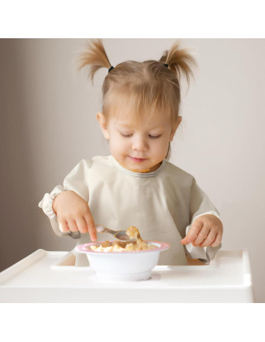 Paquete de 4 Baberos de Manga Larga Impermeables para Bebé 6-24 Meses