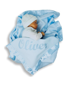 Manta Personalizada para Bebés Custom Catch - 91x91 cm Azul 2