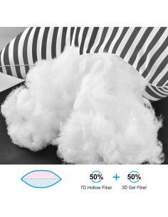 Cojines para Cama EIUE Reina 4 Piezas Microfibra Suave Verde 2