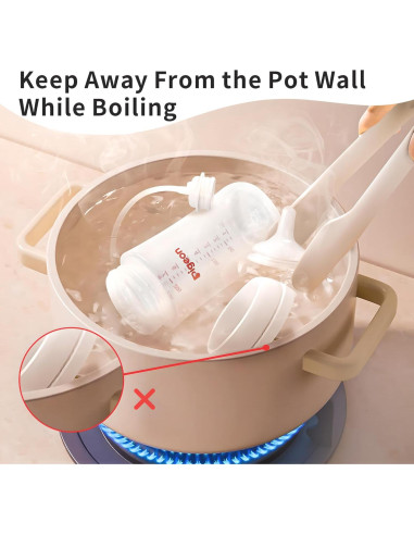 Botella de Lactancia Pigeon Cuello Ancho 330ml Anti-Cólicos Pack 3