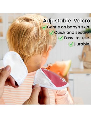 Baberos Impermeables TSD para Bebés 5 Pack Ajustables