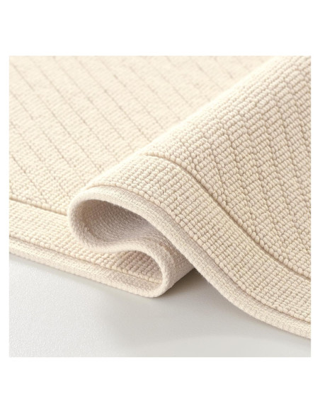 Alfombra de baño Arkwright 100% algodón 50.8x81.3 cm Beige