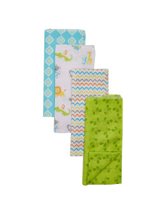 Pañales de Eructo Luvable Friends Algodón Franela 4 Unidades