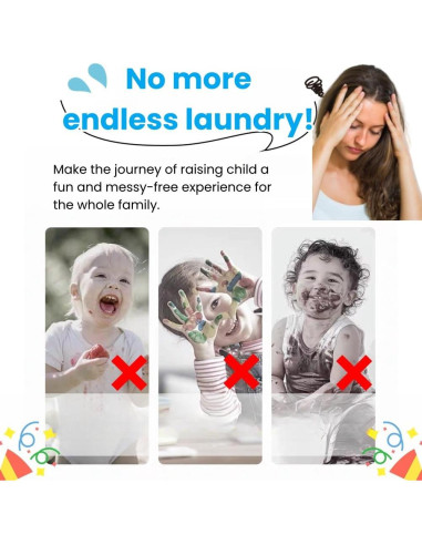 Baberos Impermeables TSD para Bebés 5 Pack Ajustables