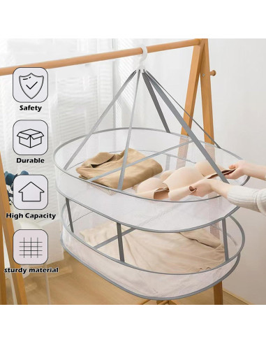 Perchero Plegable WEISGJA 1 Nivel 80 cm Secador de Ropa