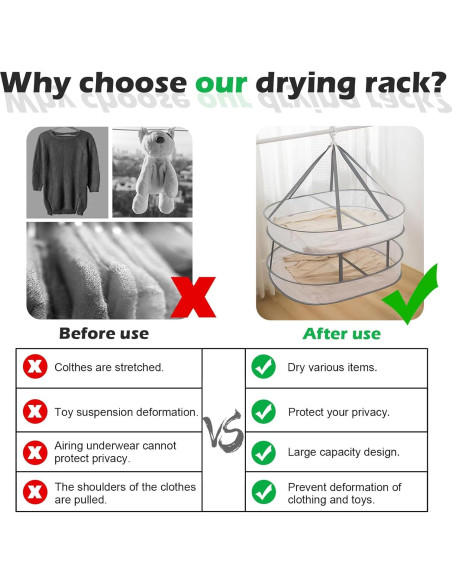 Perchero Plegable WEISGJA 1 Nivel 80 cm Secador de Ropa