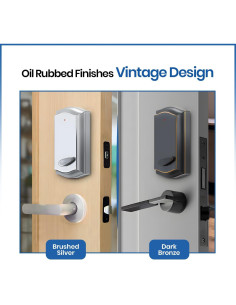 Cerradura Inteligente InstaLock Plata Cepillada - Sin Llave 2