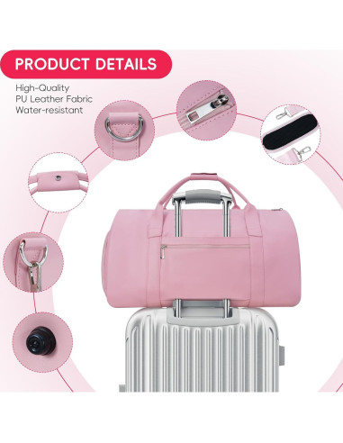 Bolsa de Traje y Fin de Semana Modoker Rosa 2-en-1 1.82kg