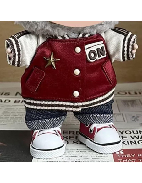 Mini zapatos de muñeca Labubu - Lienzo negro, 8.9x5.1cm