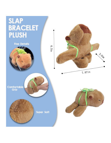 Pulsera de peluche Capibara para niños - 23.4 cm