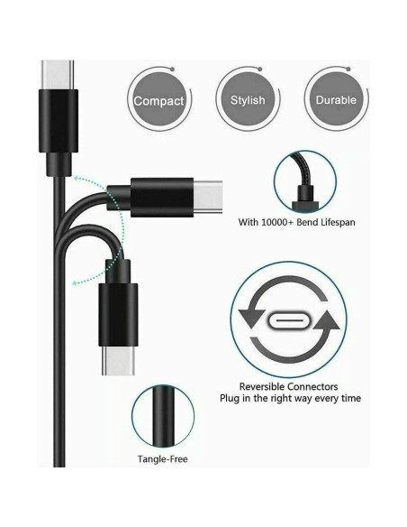 Cable de Carga Rápida USB C Aiivioll 0.5m para Sennheiser