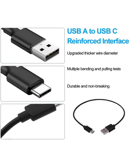 Cable de Carga Rápida USB C Aiivioll 0.5m para Sennheiser