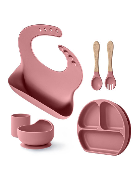 Juego de Alimentación para Bebés WiLLBEttER 6 Piezas Rosa