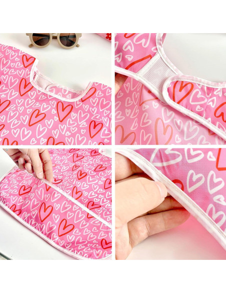 Baberos de Manga Larga PandaEar 3 Pack para Bebés 6-36 Meses