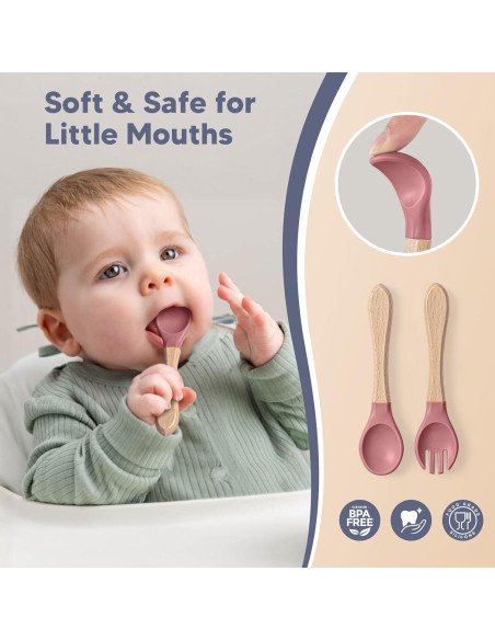 Juego de Alimentación para Bebés WiLLBEttER 6 Piezas Rosa