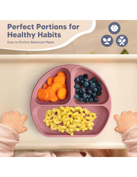 Juego de Alimentación para Bebés WiLLBEttER 6 Piezas Rosa