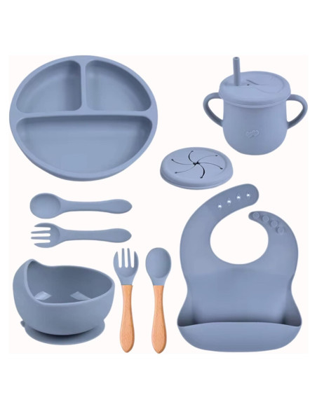 Juego de Alimentación de Silicona Genérico 10 Piezas Bebés