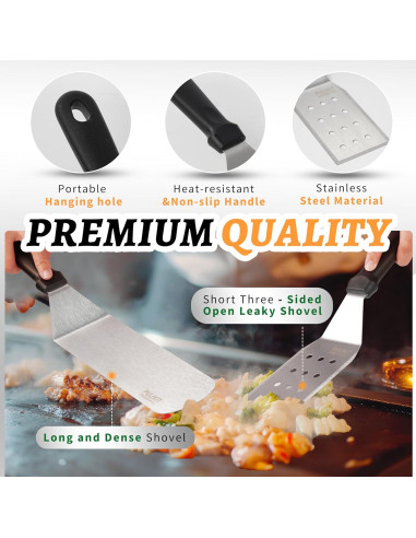 Kit de Accesorios para Plancha Blackstone - 27 Piezas de Acero Inoxidable