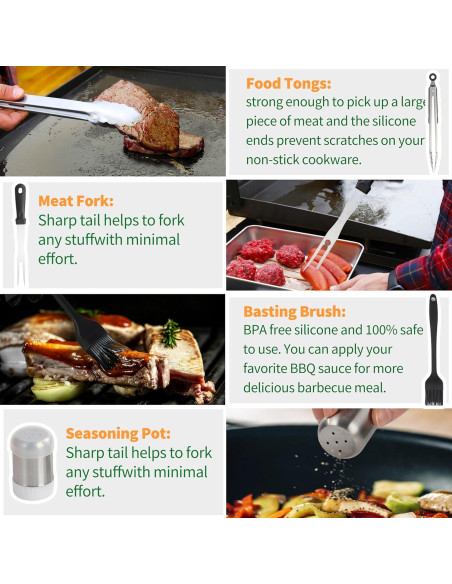 Kit de Accesorios para Plancha Blackstone - 27 Piezas de Acero Inoxidable