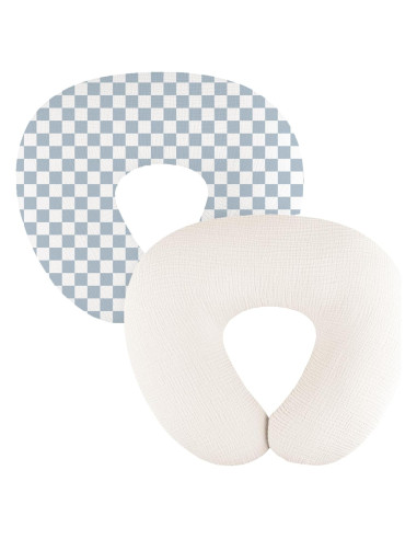 Funda de Almohada de Lactancia Muselina 100% Algodón 2 Piezas