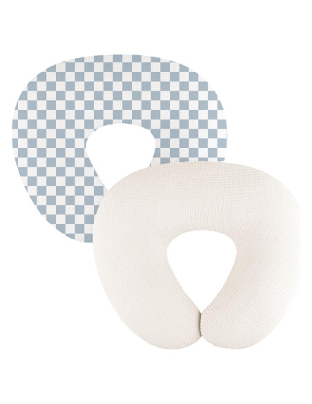 Funda de Almohada de Lactancia Muselina 100% Algodón 2 Piezas