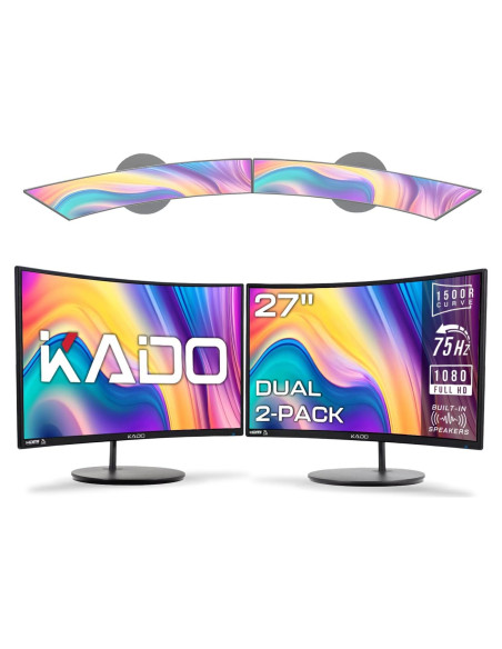 Monitores Curvados Kado C27X Doble 27" 1920x1080 75Hz HDMI