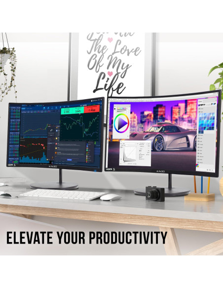 Monitores Curvados Kado C27X Doble 27" 1920x1080 75Hz HDMI