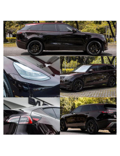 Vinilo Envoltura Automotriz YOLLOCKEY 0.66x1.52m Negro Rojo