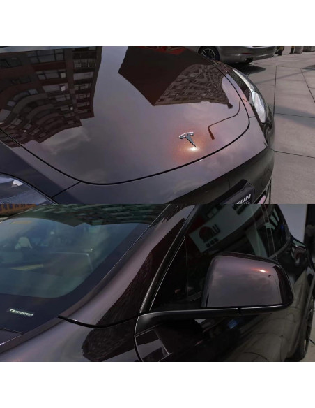 Vinilo Envoltura Automotriz YOLLOCKEY 0.66x1.52m Negro Rojo