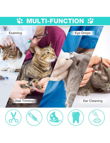 Bolsa de Baño para Gatos Shappy Ajustable Verde 55cm