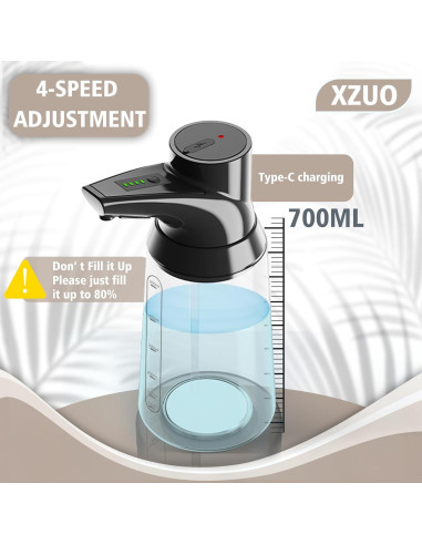 Dispensador de Jabón Automático XZUO 700ml Acero Inoxidable