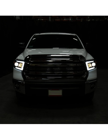 Faros Proyector Negro Spec-D Tuning con LED para Toyota Tundra 2014-2021