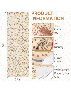 Toalla de Yoga Antideslizante Bulyoou 188x64 cm Microfibra 2