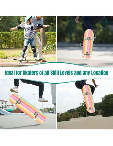 Patineta Completa UHMLTCRBOD 31" x 8" 7 Capas Arce Doble Kick