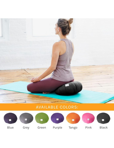 Cojín Zafu Sol Living Negro 100% Algodón para Meditación