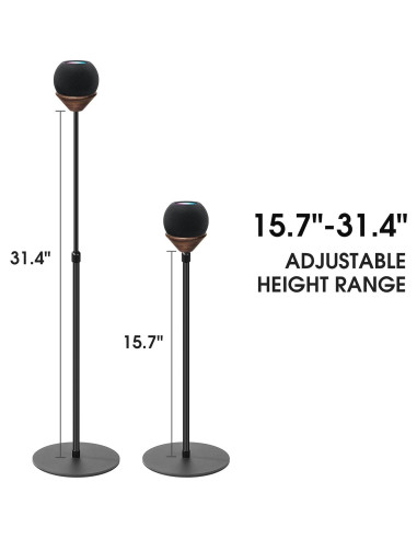 Soporte Ajustable para HomePod Mini HEWYIOS - 2 Paquete Negro