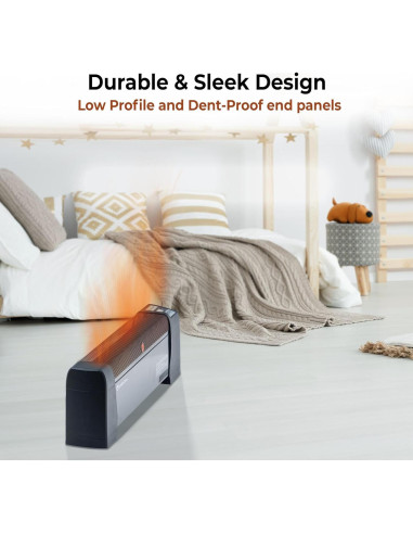 Calefactor de Zócalo Comfort Zone CZ650B 1500W Digital Negro